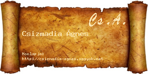 Csizmadia Ágnes névjegykártya